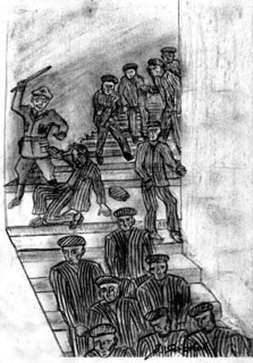 Zeichnung Häftlinge Zygmunt Swistak
