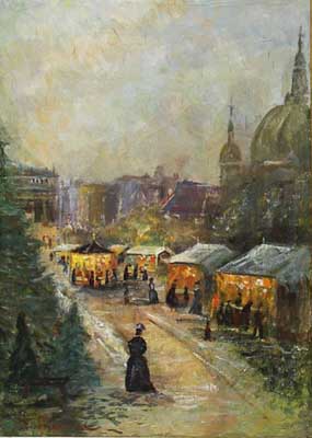 Franz Skarbina Weihnachtsmarkt