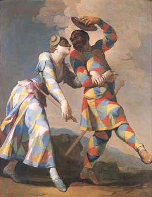 Giovanni Domenico Ferretti - Harlekin u. Colombina Giovanni Domenico Ferretti - Harlekin u. Colombina